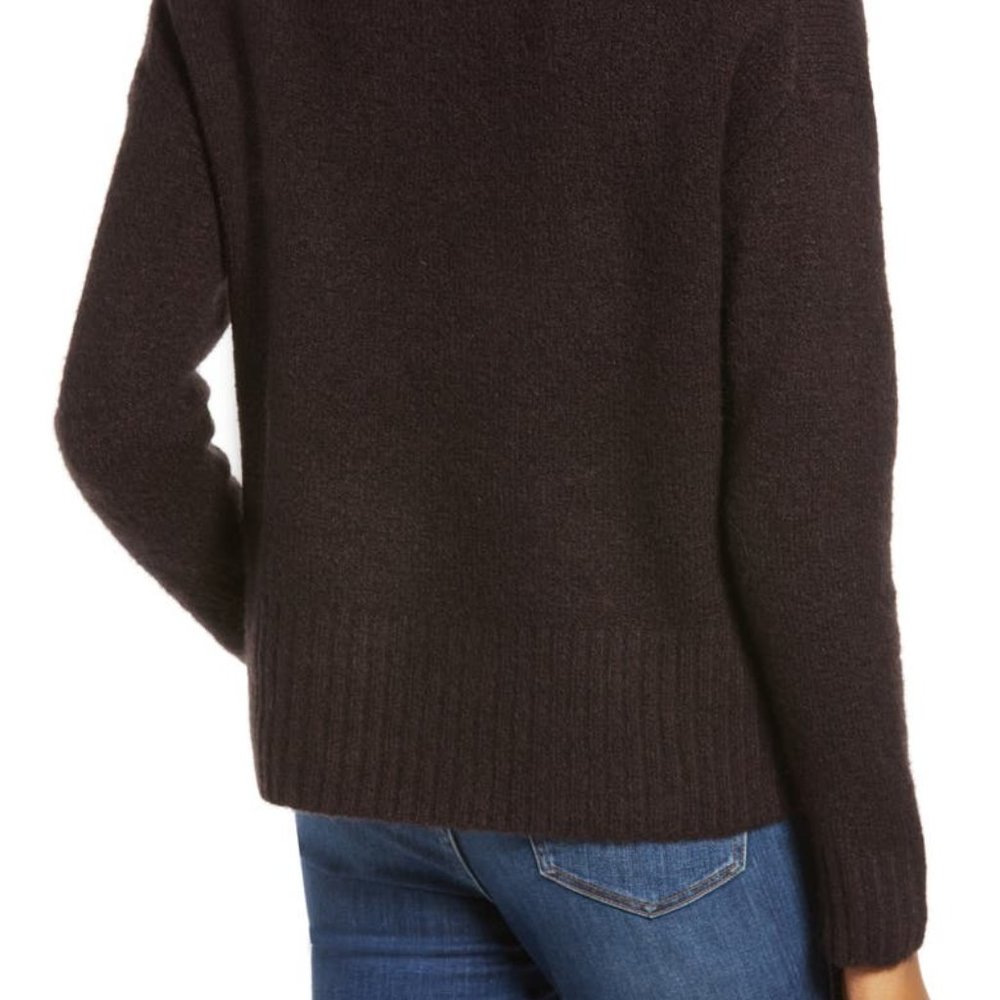 Madewell Rollneck Pullover Sweater - Heather Raisin - Size Small - NWT - Picture 4 of 11